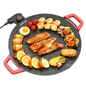 AORAN Portable Electric Comal - Portable Barbecue Grill, Indoor Smokeless Nonstick Grills, Non-Stick Tortilla Griddle, Adjustable Temperature Control, Carne Asador for Summer Use