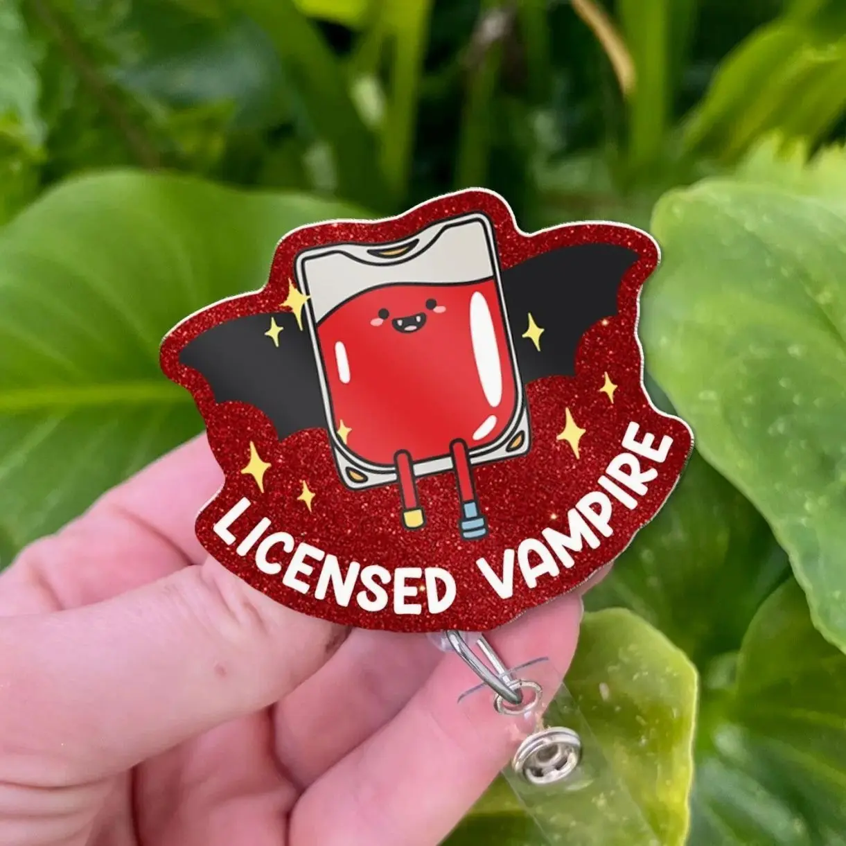 Licensed Vampire Badge Reel: Funny Nurse Phlebotomist Gift