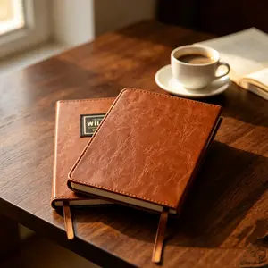 365 Daily With God Devotional Book for Men & Women,Brown Faux Leather Journal,Portable Reflection Book,Bible Study & Prayer Notebook,Perfect Couples or Christian Gift,Birthday Gifts