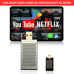 Drive Sense Stream+ CarPlay Adapter - Wireless Streaming for Netflix YouTube & More - Plug-and-Play USB Hub for Smart Entertainment - Auto Connect Technology - No Tools Required
