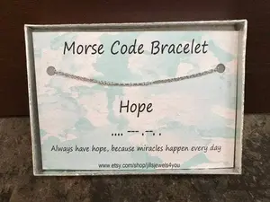 Morse Code Bracelet- Hope