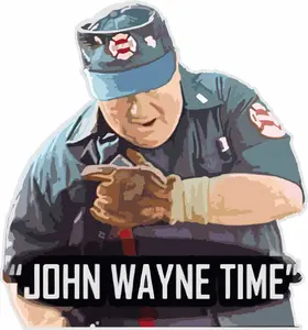 Firefighter Decal Sticker REFLECTIVE John Wayne Time Fire Deparment Decal Tiktok