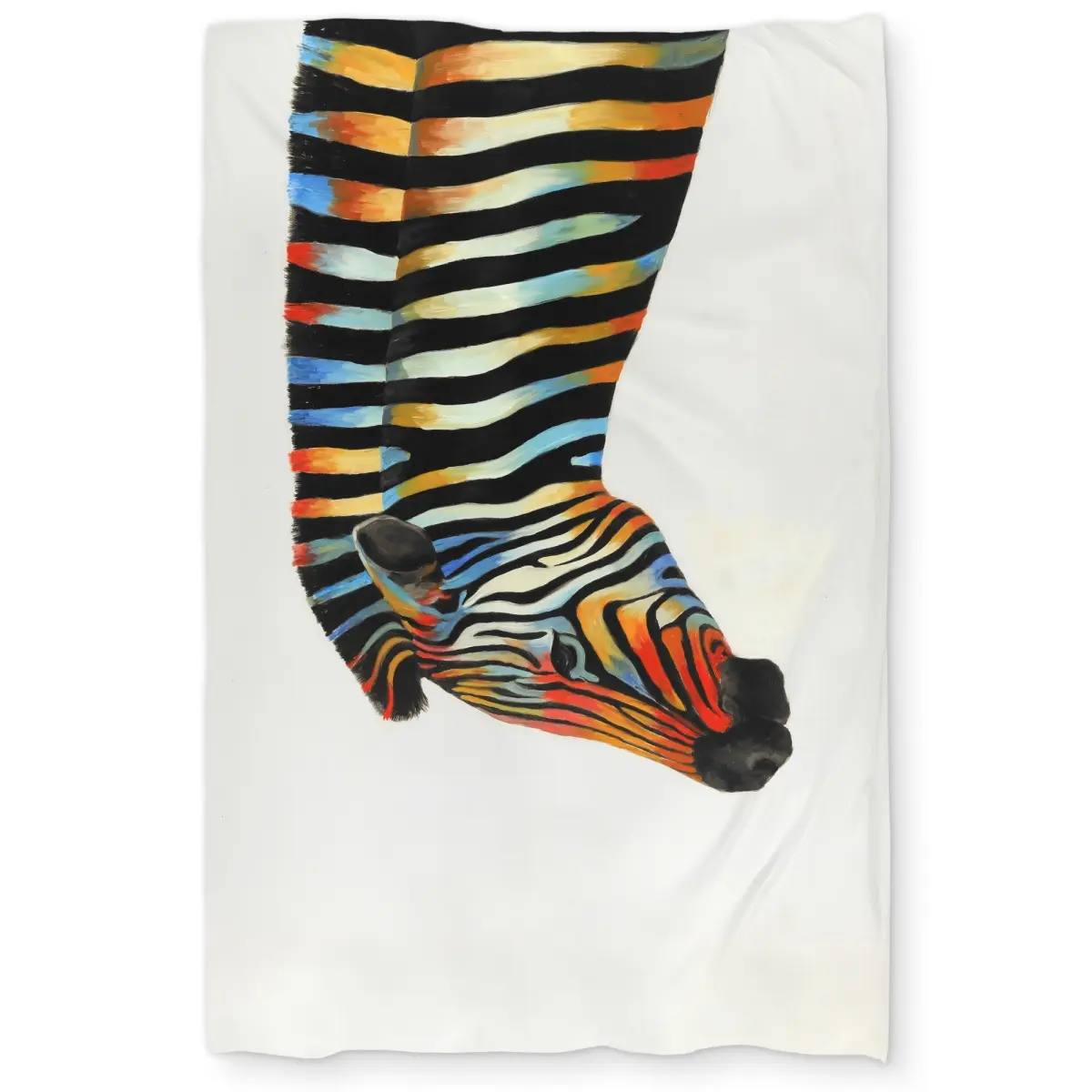 360 stand Twin Extra Long Microfiber Cloth Duvet Cover - Zebra Print, Animal Motif Illustrative Art, Vibrant Orange, Machine Washable Home Bedding Accessory, Extra-Long Duvet Covers, Graphic Duvet Covers