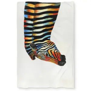 360 stand Twin Extra Long Microfiber Cloth Duvet Cover - Zebra Print, Animal Motif Illustrative Art, Vibrant Orange, Machine Washable Home Bedding Accessory, Extra-Long Duvet Covers, Graphic Duvet Covers