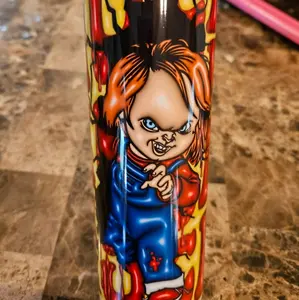 Chucky 20oz Tumbler Drink Drinkware Stainless Steel Lid