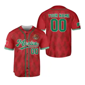 Personalized Mexico Team Jersey Custom Name Number Baseball Shirt