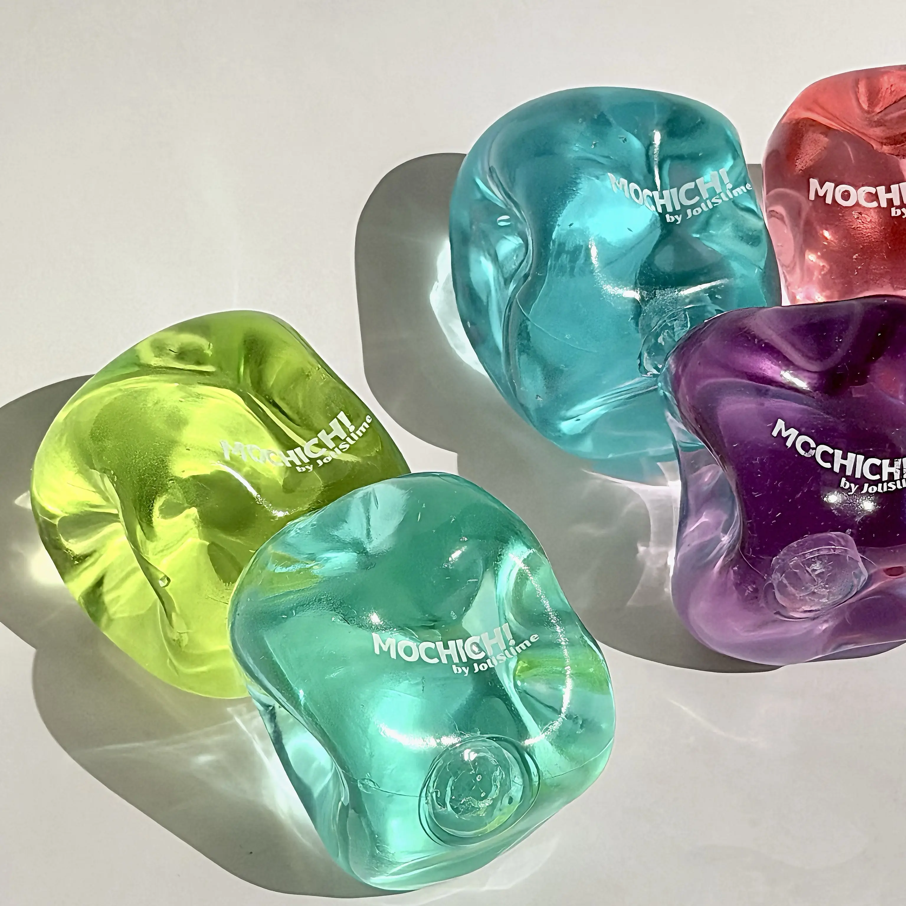 Mochichi Gem Drop Stress Ball - Clear Crystal TPR Squishy, Glass-Like Gemstone Fidget Toy, Satisfying Smooth Squeeze ASMR, Durable Sensory Toy for Anxiety Relief, Cute Sparkly Gift for Teens & Adults