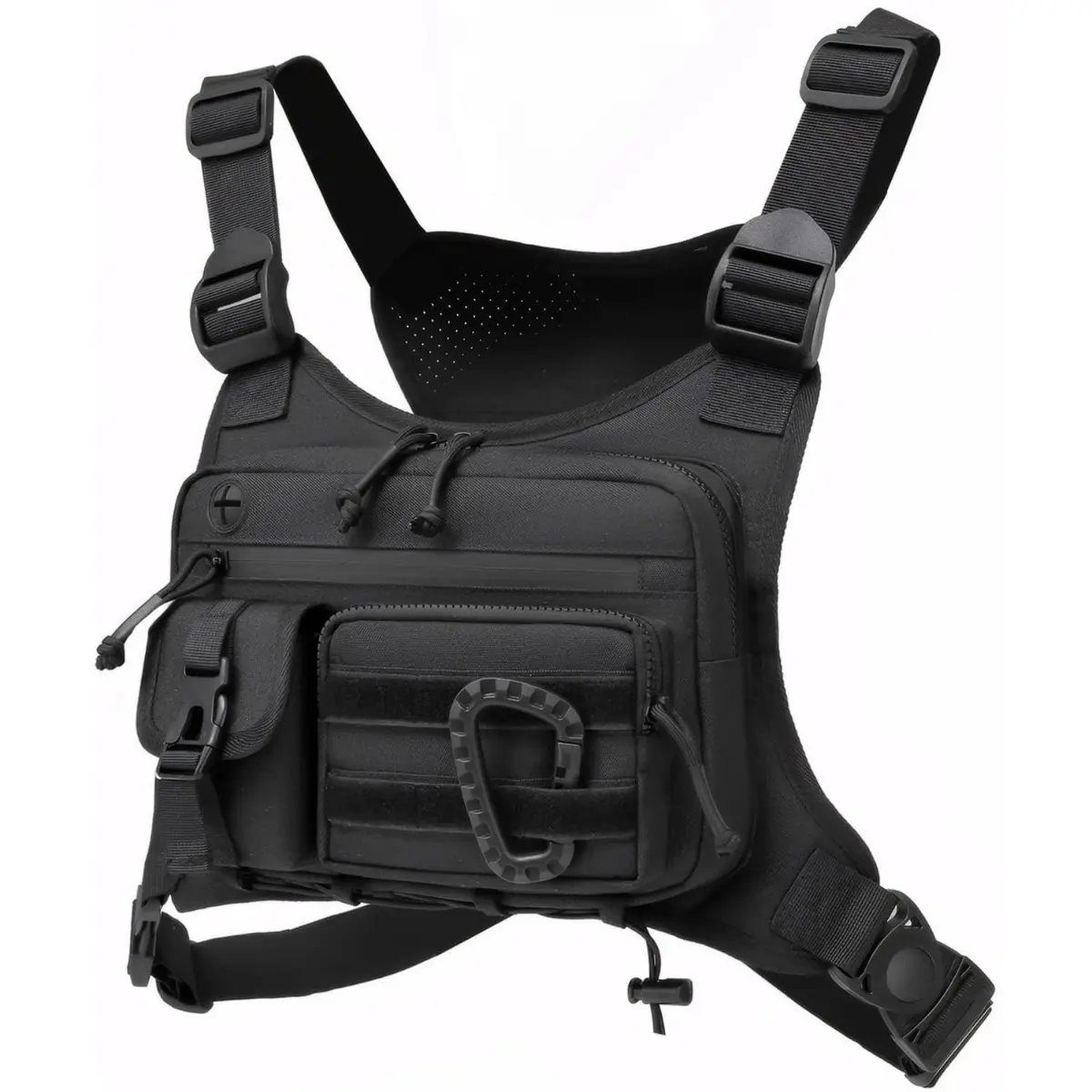 Running Chest Bag for Men Women Lightweight EDC Pack Tactical Outdoor Vest for Cycling Hiking Travel Sports Workout Gear Breathable Crossbody