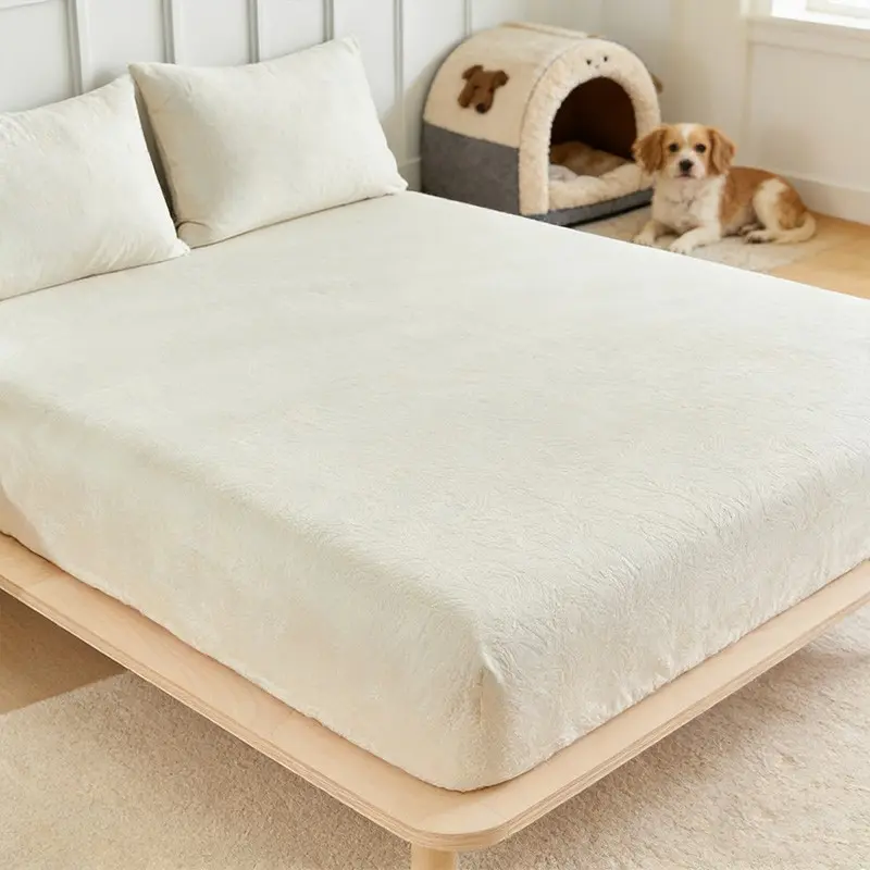 Luxury High-Definition Fitted Sheet Set, Soft Baby Skin Touch, Temperature Control, Full Coverage, Durable Stitching, Includes 1 Fitted Sheet & 2 Pillowcases, Complete Sheet Set, Cool Soft Sheets, Bed Sheet