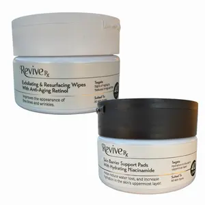 2x Revive RX Skincare Pads (40ct each) - Choose Between Exfoliating Resurfacing Wipes with Anti-Aging Retinol or Skin Barrier Support Pads with Hydrating Niacinamide