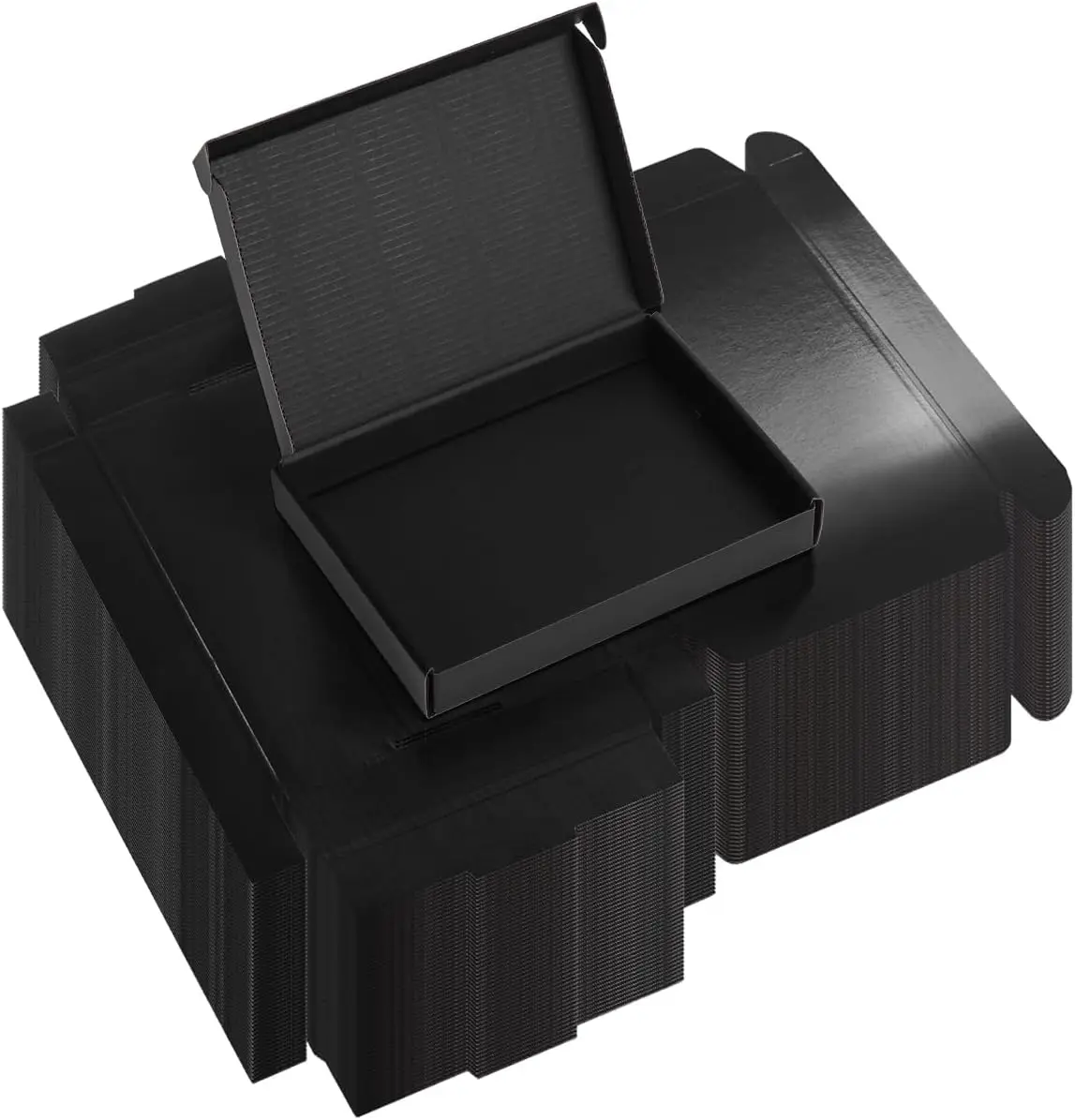 7x5x1 Inches Black Shipping Boxes Pack of 50, Cardboard Corrugated Mailer Boxes for Packaging Small Business, Small Gift Boxes for Mailing Present