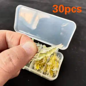 30pcs Premium Artificial Shrimp Bait – Multi-Water Use | Tight Bite Hold & High Catch Rate – Outdoor Fishing Essential