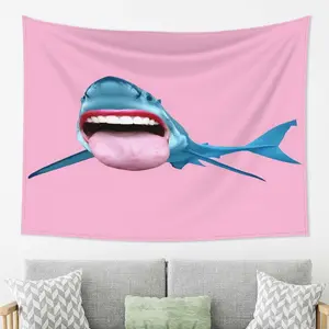 1pc Tapestry, Big Mouth Shark Pattern Printed Tapestry, A top choice for wall decoration, Creates a peaceful atmosphere, Elevates the home style with artistic charm