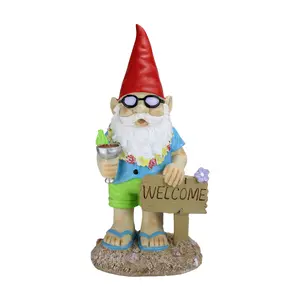 Northlight 16" Summer Time Welcome Gnome Outdoor Garden Statu