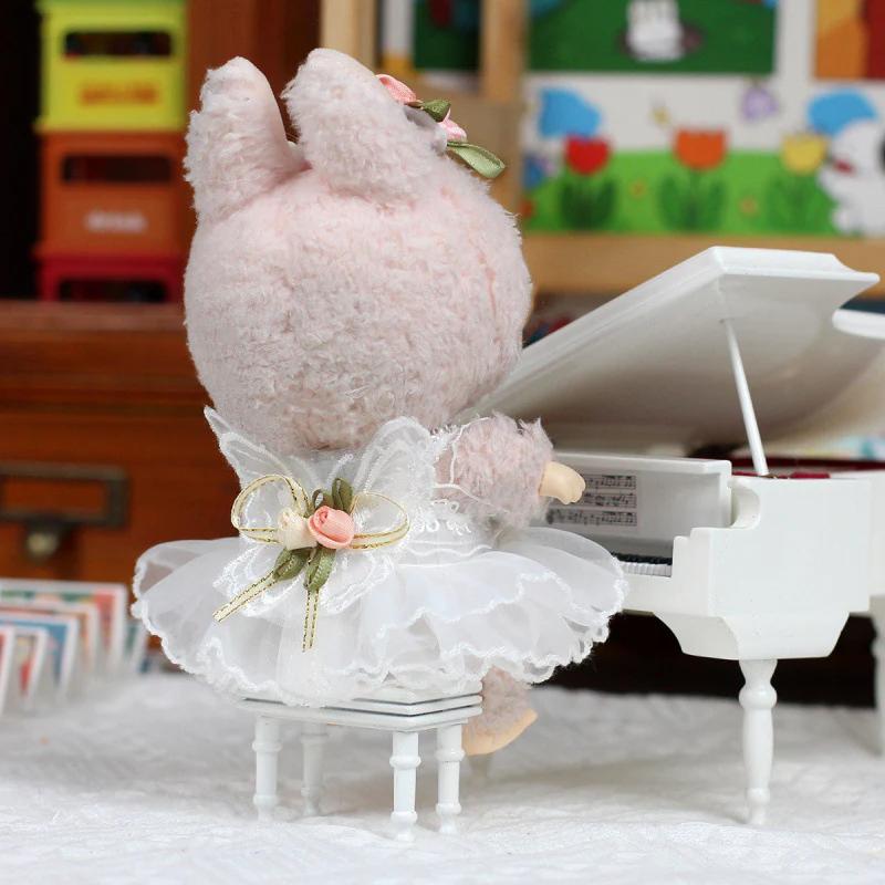 Labubu 17cm DIY Doll Making Clothes  Invisible Wings Princess, Heartbeat Macaron Labubu Soft Cuddly Gift Lifelike Newborn Reborn