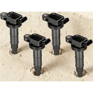 High Performance Ignition Coil and Spark Plug Set Compatible with 2.4L L4 Engine, Replacement for Toyota Camry Corolla Highlander RAV4 Lexus HS250h, Durable Construction, Set of 4