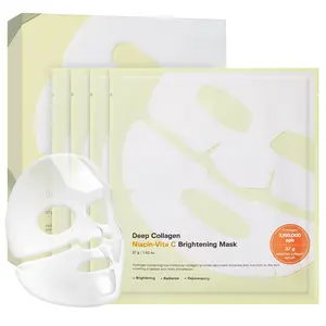 SUNGBOON EDITOR Deep Collagen Niacin-Vita C Overnight Mask 37gx4ea Real Collagen 2,160,000PPB with Niacinamide & Vitamin C Hydrating Face Mask for Glass Skin Korean Skincare Routine
