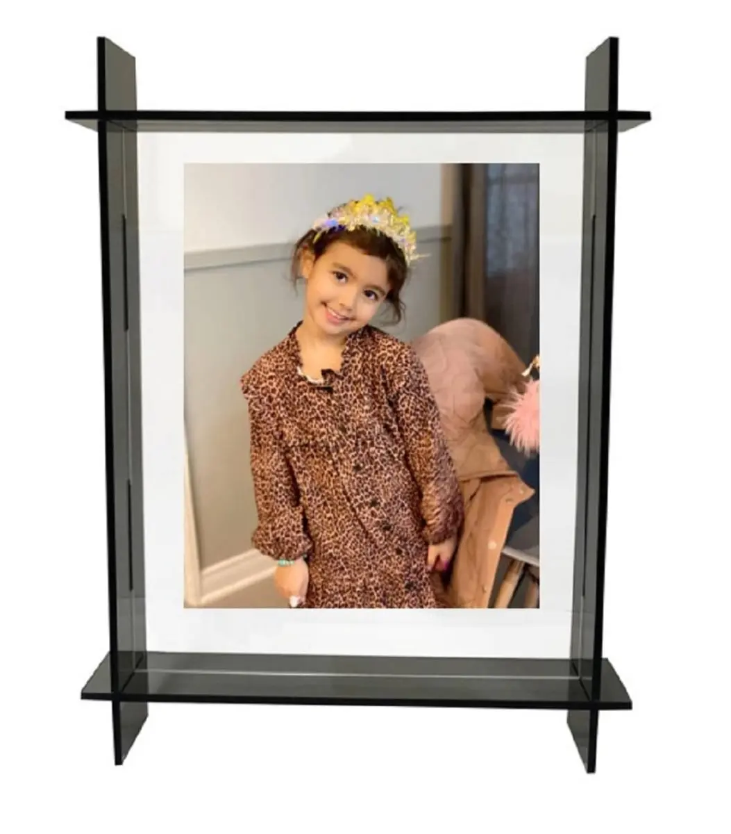 R16 Home LPF01-GREY 5 x 7 in. Lucite Frame, Grey