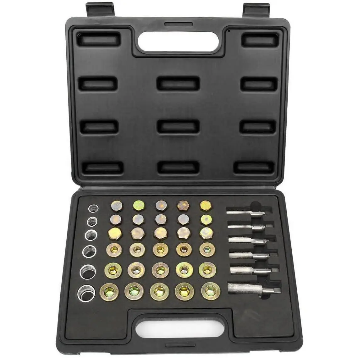 114pc Oil Pan Drain Sump Plug Key Thread Repair Kit Set Drain Plug