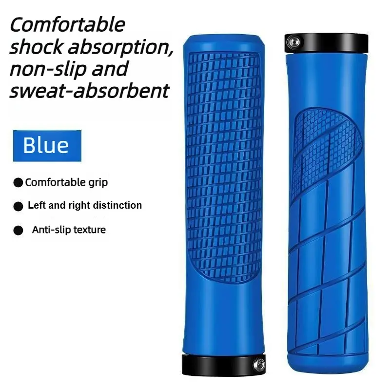 Mountain bike handlebar cover - Locks the bicycle handlebar on one side. Handlebar cover made of rubber. Universal grip accessory. Outdoor cycling accessories. Bike Accessories