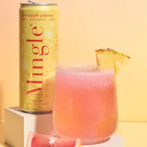 Mingle Pineapple Paloma Mocktail Light Zesty 0% ABV 12 FL OZ Citrus Refreshing Crisp Finish Key Lime Fruity Beverage Summer Drink