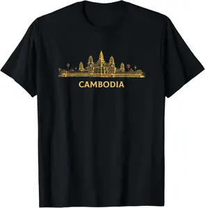 100%cotton Angkor Wat cambodian, khmer cambodian T-Shirt  Top