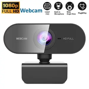 Full HD 1080P Webcam with Microphone & Auto Light Correction, 110° Wide Angle USB Computer Camera for Zoom/Skype/Teams/Meet, Streaming, Online Classes, Remote Work - Plug and Play (Windows/Mac Compatible)