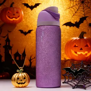 OWL Violet Insulated Stainless Steel Water Bottle with Straw 32 Oz 945ml Portable Tumbler for Sports Travel Camping Work Indoor Use Gift for Valentine's Day Christmas Birthday Drinkware Flasks