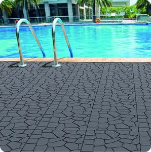 44 / 10PCS Plastic Interlocking Deck Tiles,Simulated Gravel Floor,12"x12" Square Waterproof Outdoor All Weather Suitable for Porch, Poolside, Outdoor & Indoor Balcony Backyard