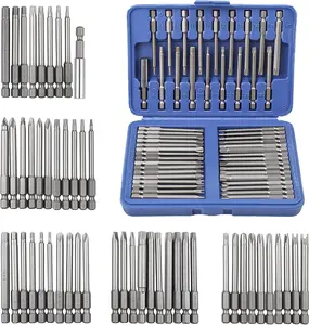 Screwdriver Bit Set, Suns Security Bit Set Extra Long Magnetic Driver Kit, Drill Screwdriver Bit Set, Screw Driver Bits with Case, Hex, Star Bits, Square, Spanner Bits  Pcs