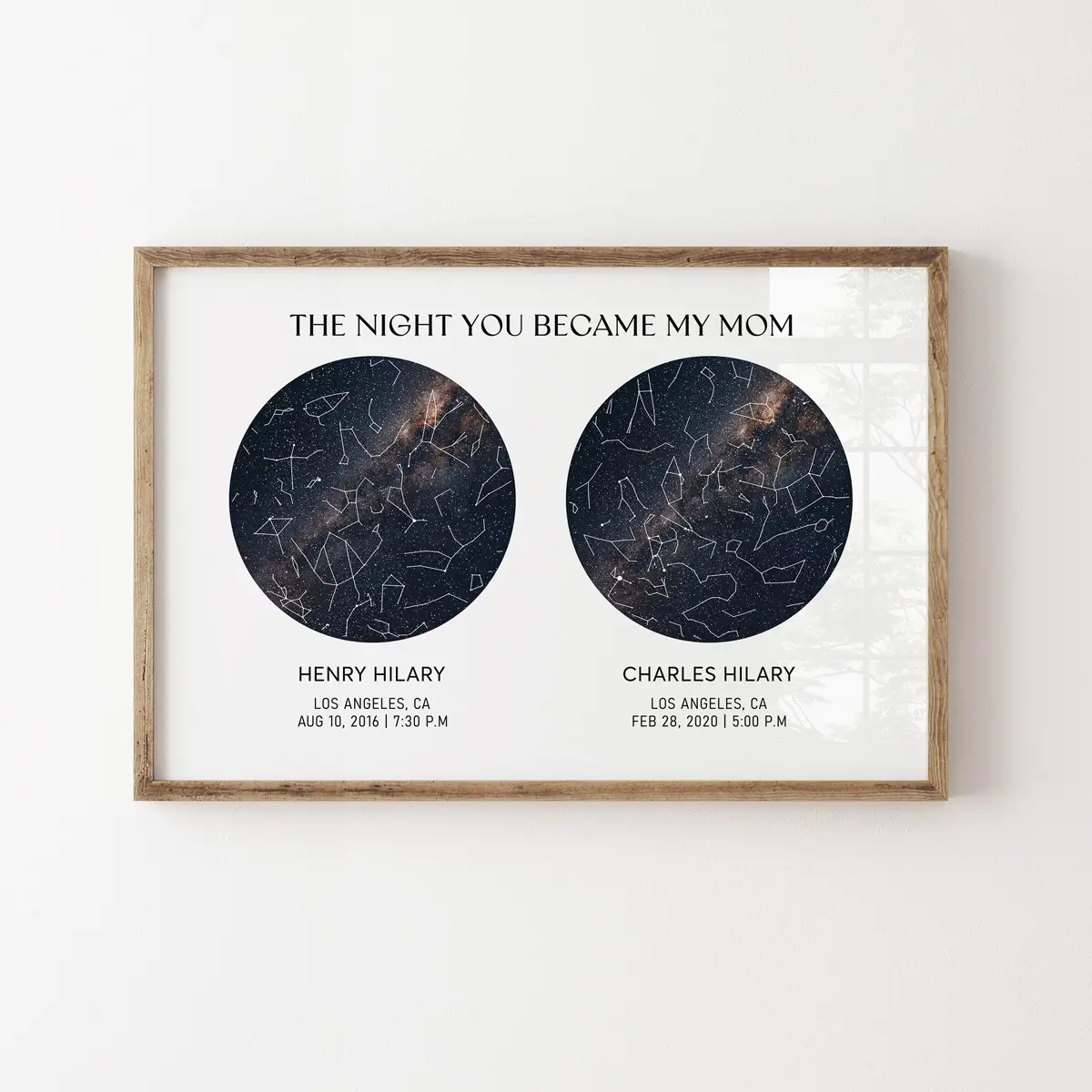 Personalized Star Map Poster – Meaningful Gift for Mom, Kids’ Birth Constellation Art