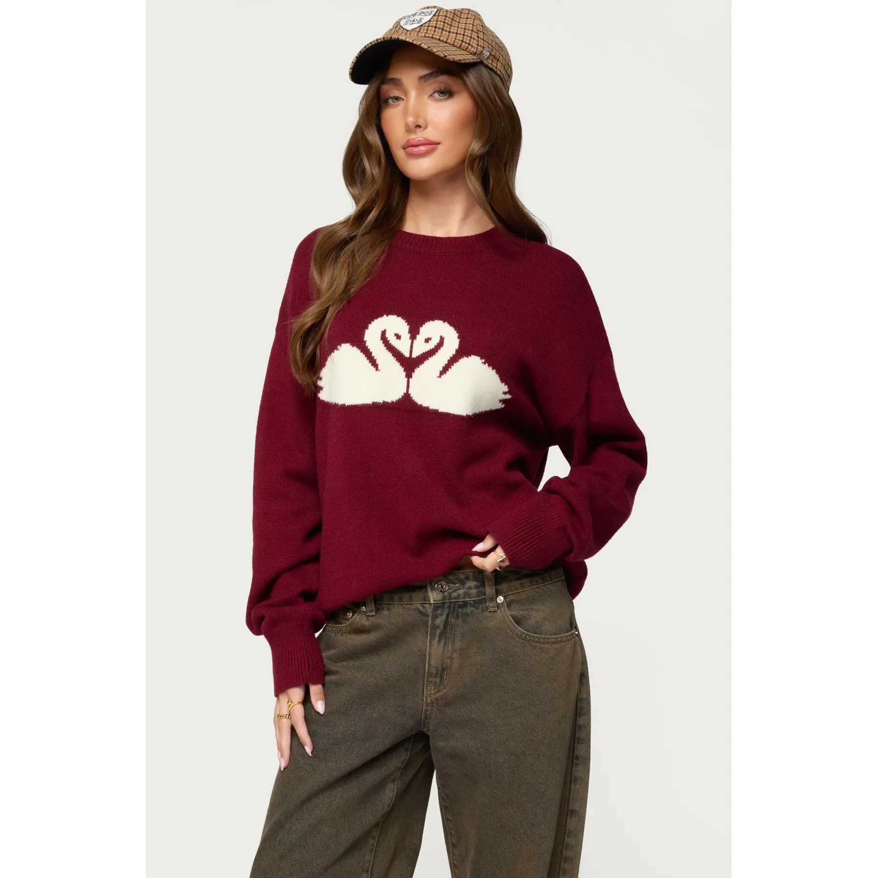 Swan Oversized Knit Sweater Swan Oversized Knit Sweater