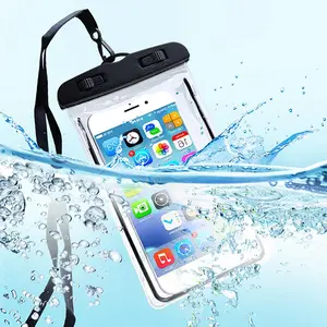 Outdoor Sports Swimming Floating Mobile Phone Bag, 1 Count Underwater Clear Mobile Phone Protective Cover, Waterproof Luminous Phone Pouch for Swimming
