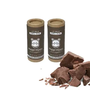 Set of 2 Fierce Cocoa Lip Balm Vegan Eco Friendly Biodegradable Plant Based Handmade Organic Chocolate Scented