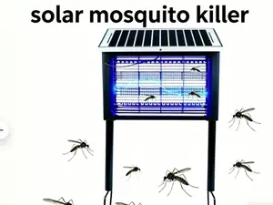 Upgraded Solar Powered Mosquito Zapper, Dusk to Dawn Auto On/Off, High Efficiency UV Insect Trap, Long Lasting Rechargeable Battery, Weatherproof Fly Killer; Ideal for Outdoor Home Yard Balcony Camping Fishing