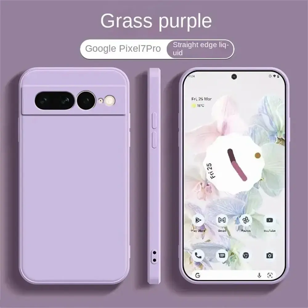 Liquid Silicone Shockproof Case For Google Pixel 8 Case Pixel 6A 7A 8 6 7 Phone Case Bumper Soft TPU Case Google Pixel 8A Cover