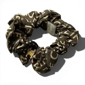Pre-owned Celine Silk Small Leather Goods Scrunchie