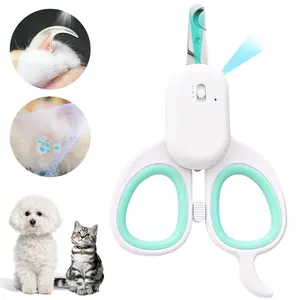 Pet Nail Trimmer with LED Light - Safe for Pet Nails, Precise Nail Trimmer for Cats and Dogs, Ergonomic Non-slip