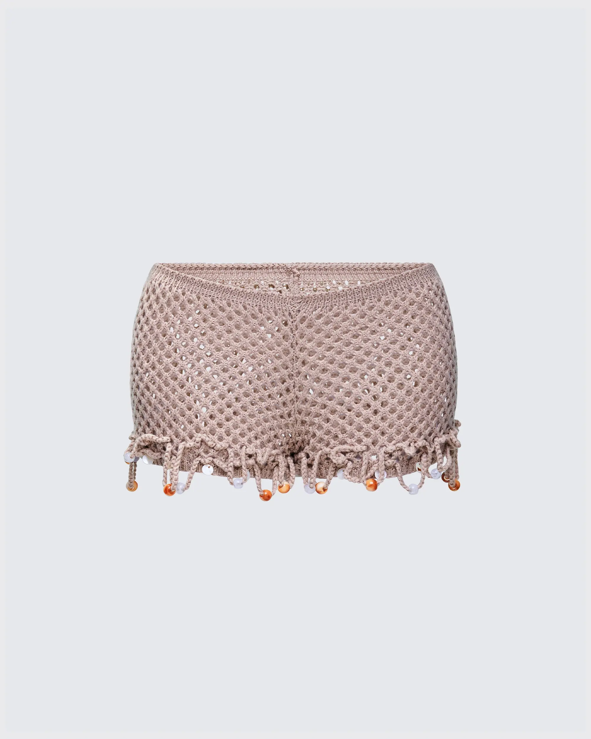 Rosia Stone Crochet Sequin Micro Shorts