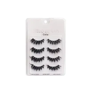 4 Pairs of "Celia" Lash Strip, Fluffy, Soft, Full, Dramatic.