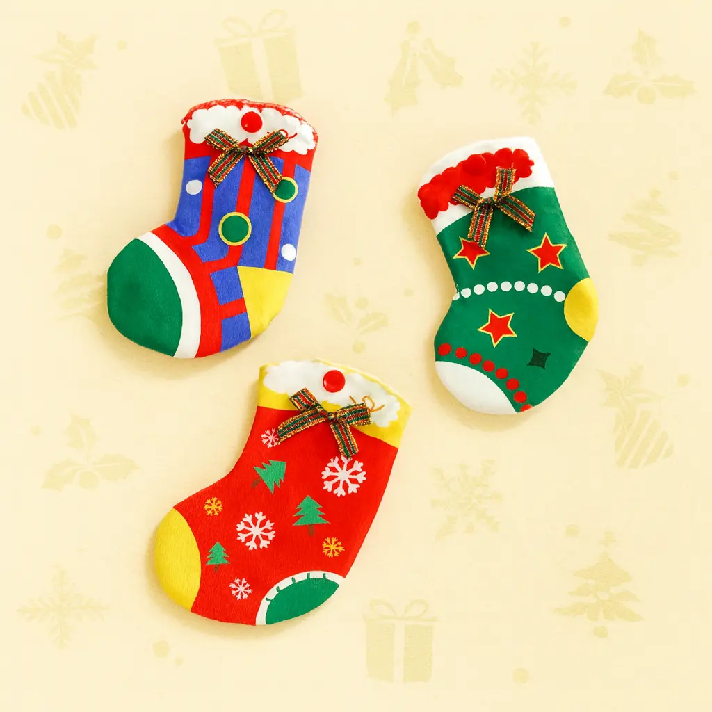 PawLikee Crinkly Christmas Pet Socks for Dogs & Cats - Festive Decoration, Soft Fabric, Built-in Crinkle Paper for Crinkly Sound, All Ages Use