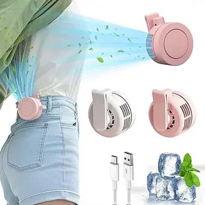[Summervibes] Ntaanoo Portable Silent Mini Bladeless Electric Fan with Rotating Body and Three-speed Adjustable Silent Cooling, Clip-on Fan, Waist-mounted Fan, Suitable for Outdoor Travel and Office Use, Summer Gift