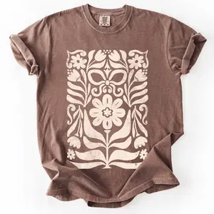 Vintage Folk Flower Pattern, Vintage Boho, Nature, Comfort Colors T-Shirt