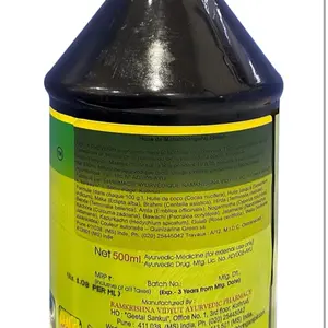 Mahabhringraj Oil 500ml Pure Indian MaKa's Ayurvedic Oil for Hair Care Enriched with Indian Herbs Nourishing Scalp Relief Tonic