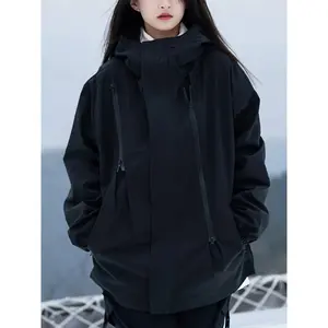 Ultralight Foldable Windproof Packable Rain Jacket - All-Season Relaxed Fit for Men and Women, Quick-Drying Fabric, Tie-Cuffs and Waistband, Ideal for Backpacking, Everyday Wear (Black), Packable Raincoat, Travel Raincoat, Minimalist Raincoat, Durable Rai