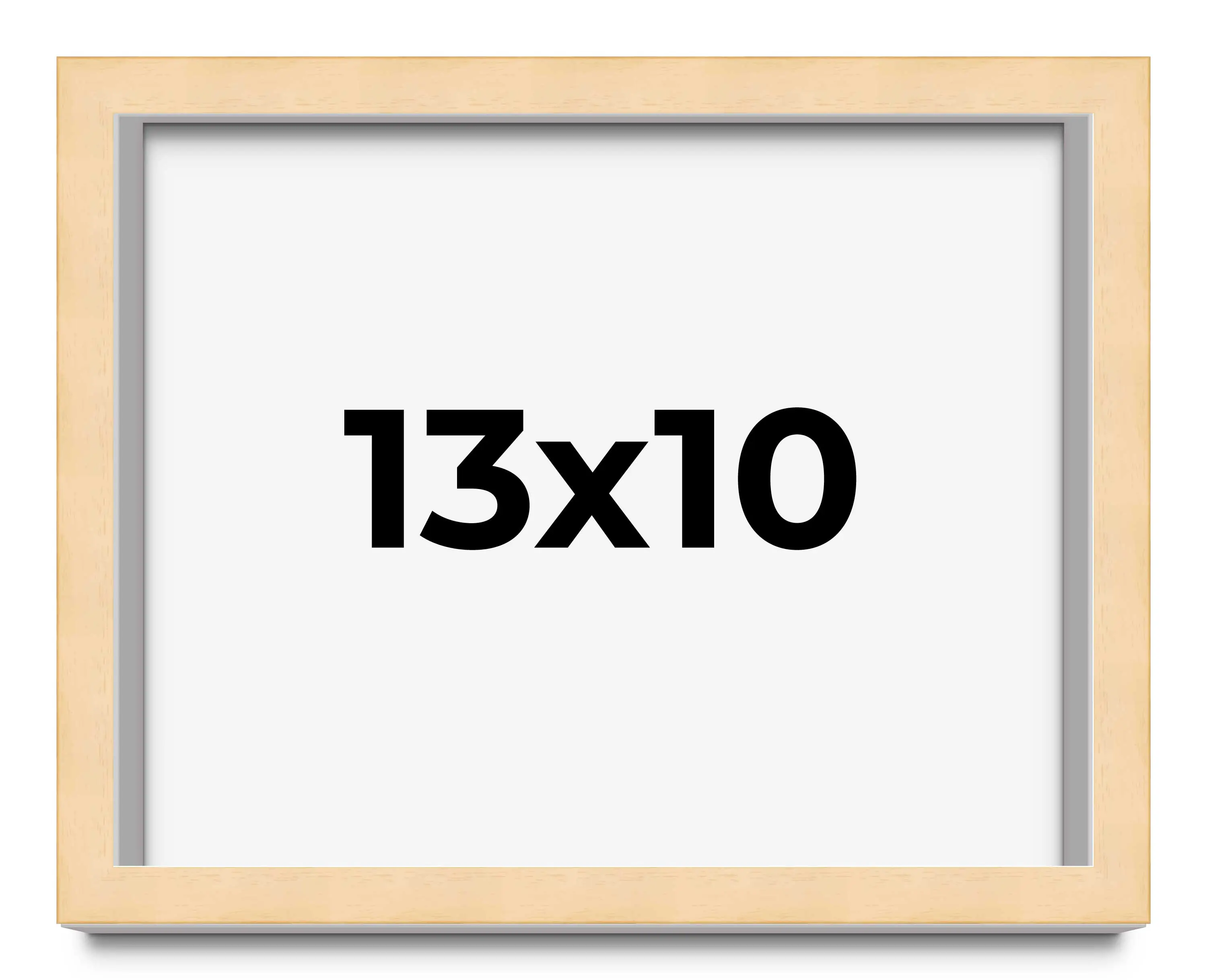 13x10 Solid Wood Picture Frame with UV-Resistant Acrylic & Acid-Free Backing, Available in 6 Finishes: Matte Black, Matte White, Metallic Bronze, Silver, Natural Wood Grain & Mahogany