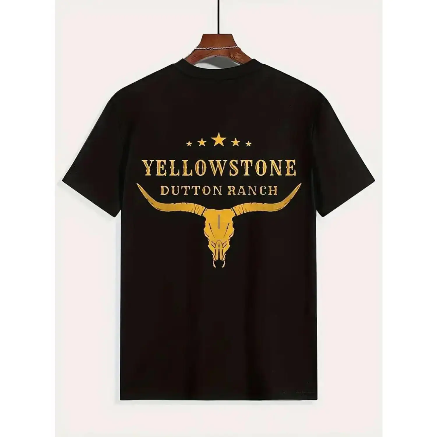Yellowstone Dutton Ranch T-Shirt With Bold Bull Design For Western Lovers.