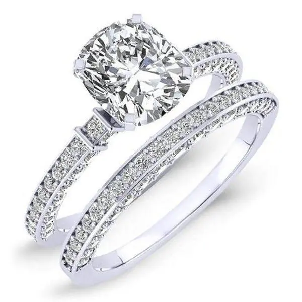 Daphne - Cushion Moissanite Bridal Set