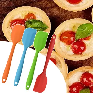 4 Pieces Silicone Spatulas 11 inch Rubber Spatula Heat Resistant Seamless One Piece Design Non-Stick Flexible Scrapers Baking Mixing Tool Kitchen Accessories