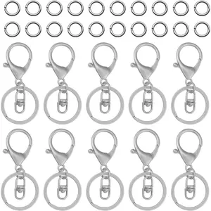 30Pcs Lobster Claw Clasps Keychain for Jewelry Making,Metal Lobster Clasp Swivel Trigger Clips with Swivel Clasps Hook Clips Flat Split Keychain Ring 100Pcs Open Jump Ring for DIY Craft Jewelry Making - Home Improvement.